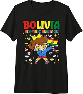 Hispanic Heritage Month Bolivia Flag Bolivian Girl Kids Premium Tri-Blend T-Shirt