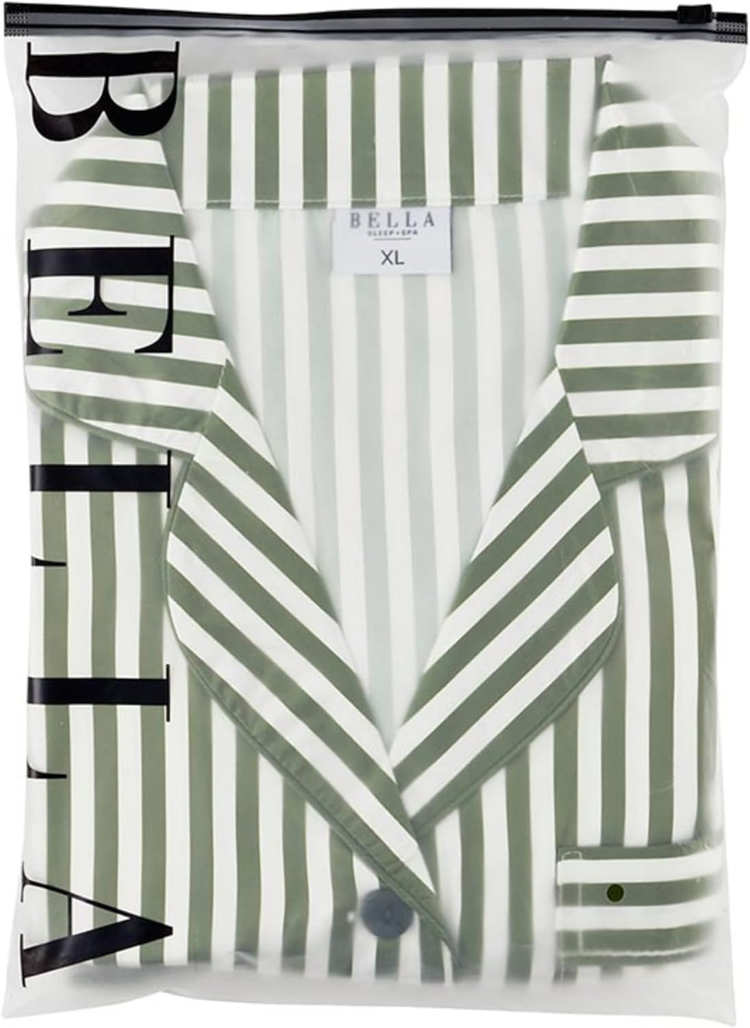 Satin Pajamas for Women - 2-Piece Long Sleeve Full Length Luxury Pajama Set, Large, Green Stripe - Image 5