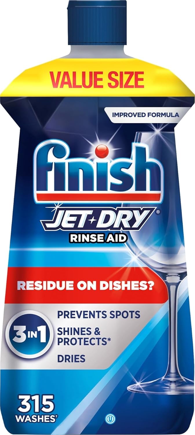 Finish Jet-Dry Dishwasher Rinse Aid, Dish Detergent Drying Agent, 32oz