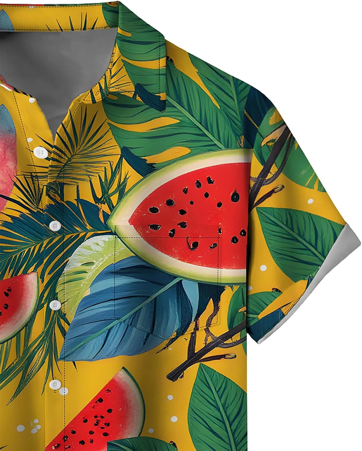 Men's Short Sleeve Button Down Casual Hawaiian Shirts Summer Beach Holiday Printed Regular Fit Top Tropical Shirts - Image 4