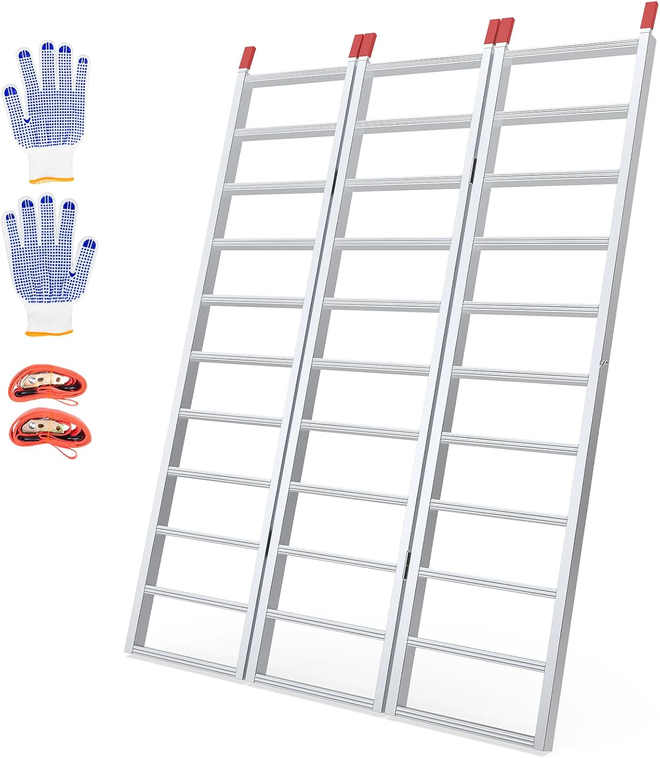 Aluminum Tri-Folding Truck Ramps (1850 lbs) for Pickup, ATV, UTV