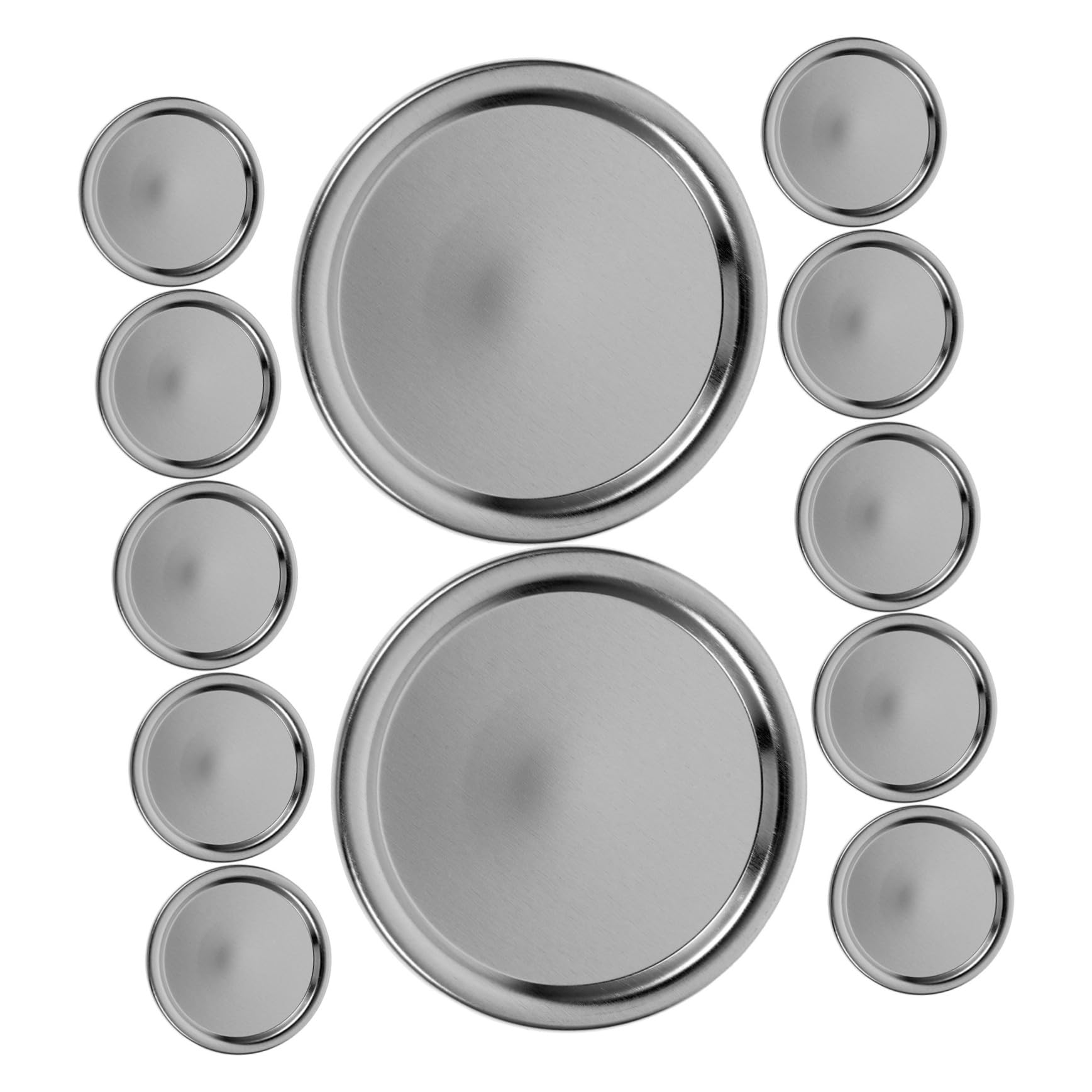 LIFKOME 48 pièces Lot de Couvercles Métalliques Séparés pour Bocaux à Large Ouverture Couvercles Réutilisables Étanches et pour Conservation Alimentaire Protection et Polyvalente
