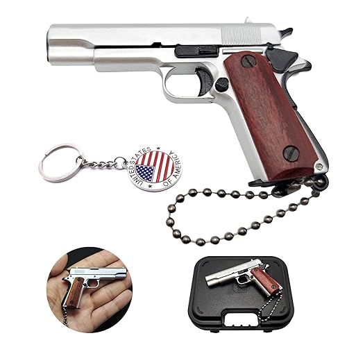 Mini Gun Keychain, Tiny Keychain Guns Shape Pendant, Pistol Shape