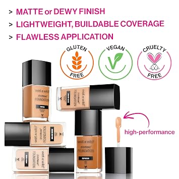 wet n wild Photo Focus Dewy Liquid Foundation Makeup, Amber Beige