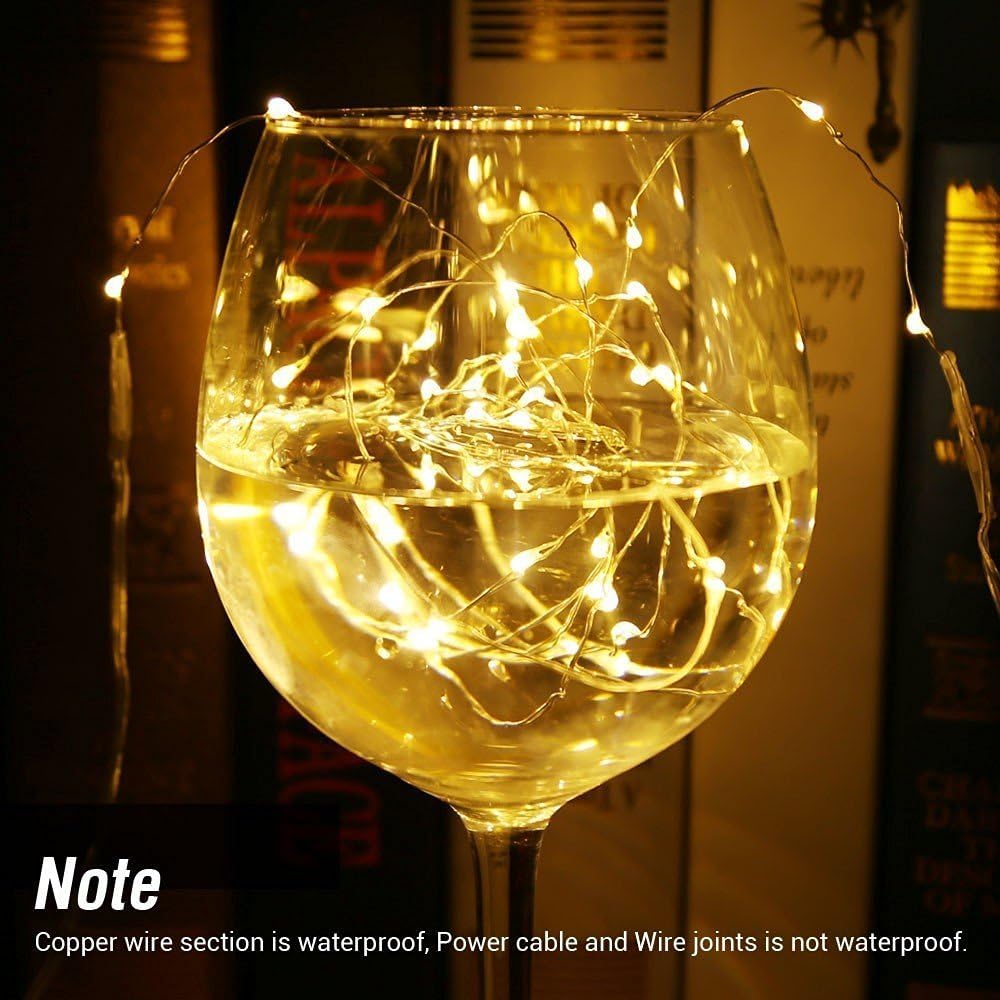 12APM Fairy String Lights, 66ft 200 LED Indoor String Lights with Remote Control, Plug-in USB Powered Operated Waterproof Twinkle Star Lights for Bedroom DIY Wedding Holiday Decoration Party