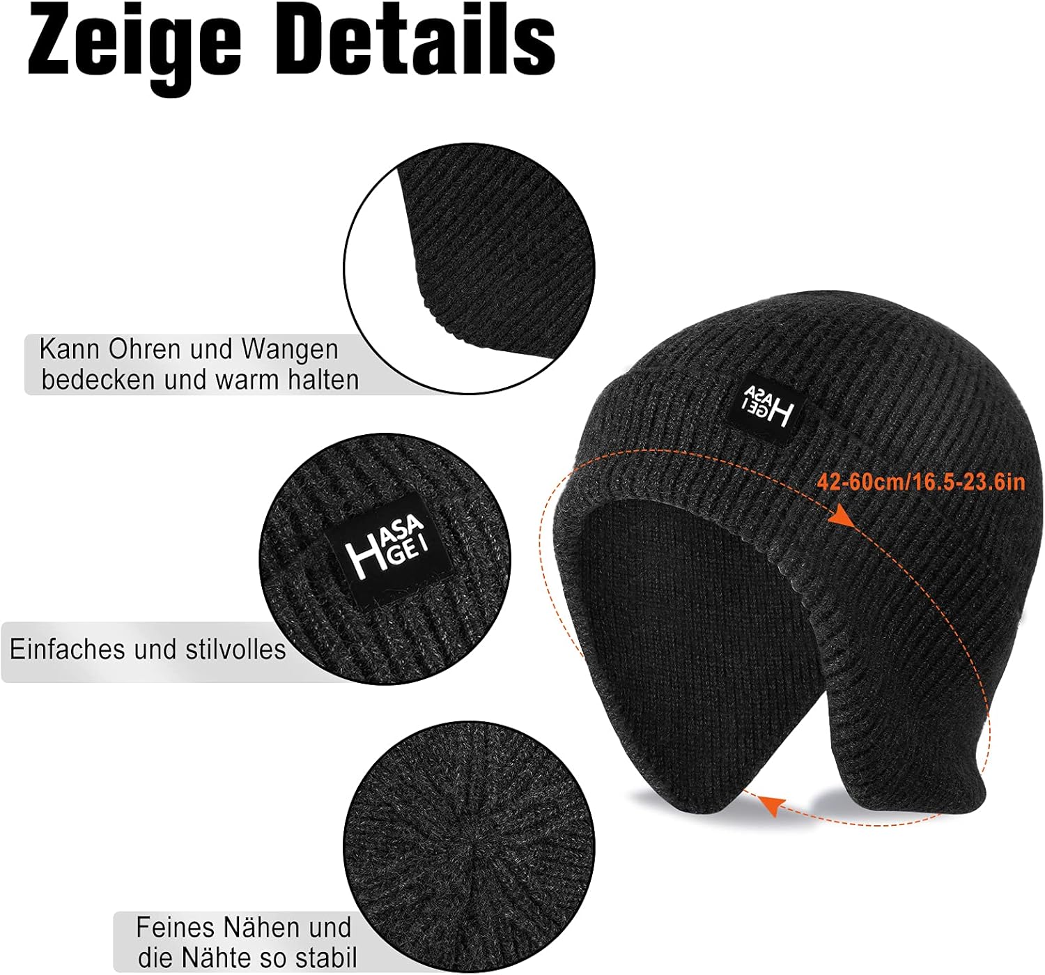 Ear Protection Beanie Hats for Men & Women - Warm Winter Knit Hats for Outdoor Hiking, Skiing, Running, Dog Walking - Image 4