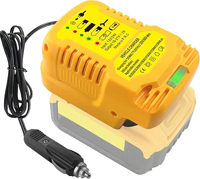 TPDL Replace DCB112 Mini Car Charger for Dewalt 20V Battery, Portable Quick Car Charger for Dewalt 20V/60V, Cigarette Lighter Plug, 1/2 Size for DCB112 only for 20V/60V Battery