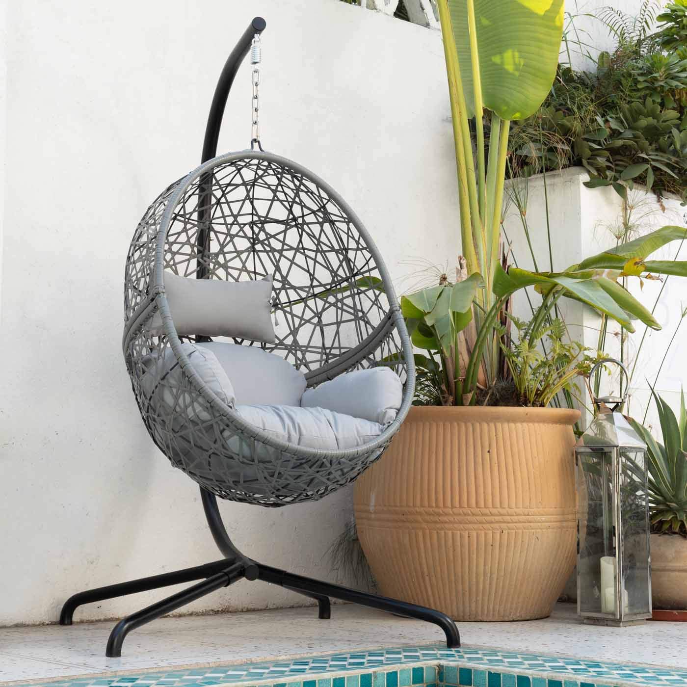 garden furniture hanging egg chair