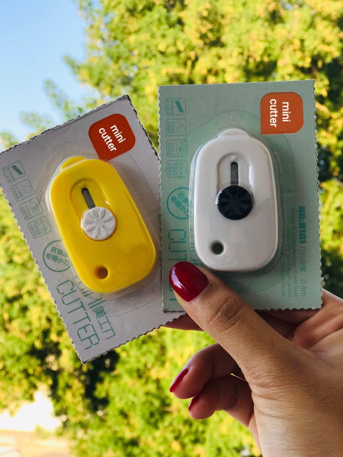 Mini Box Cutter Box Opener Retractable With Keychain Hole Box