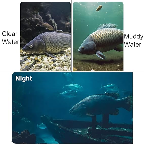 Underwater Fishing Camera with Display Screen, Portable Fish Finders, Depth Finder Waterproof, 220° Wide Angle Detection