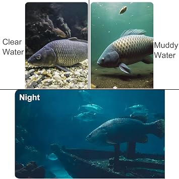 Underwater Fishing Camera with Display Screen, Portable Fish Finders, Depth Finder Waterproof, 220° Wide Angle Detection