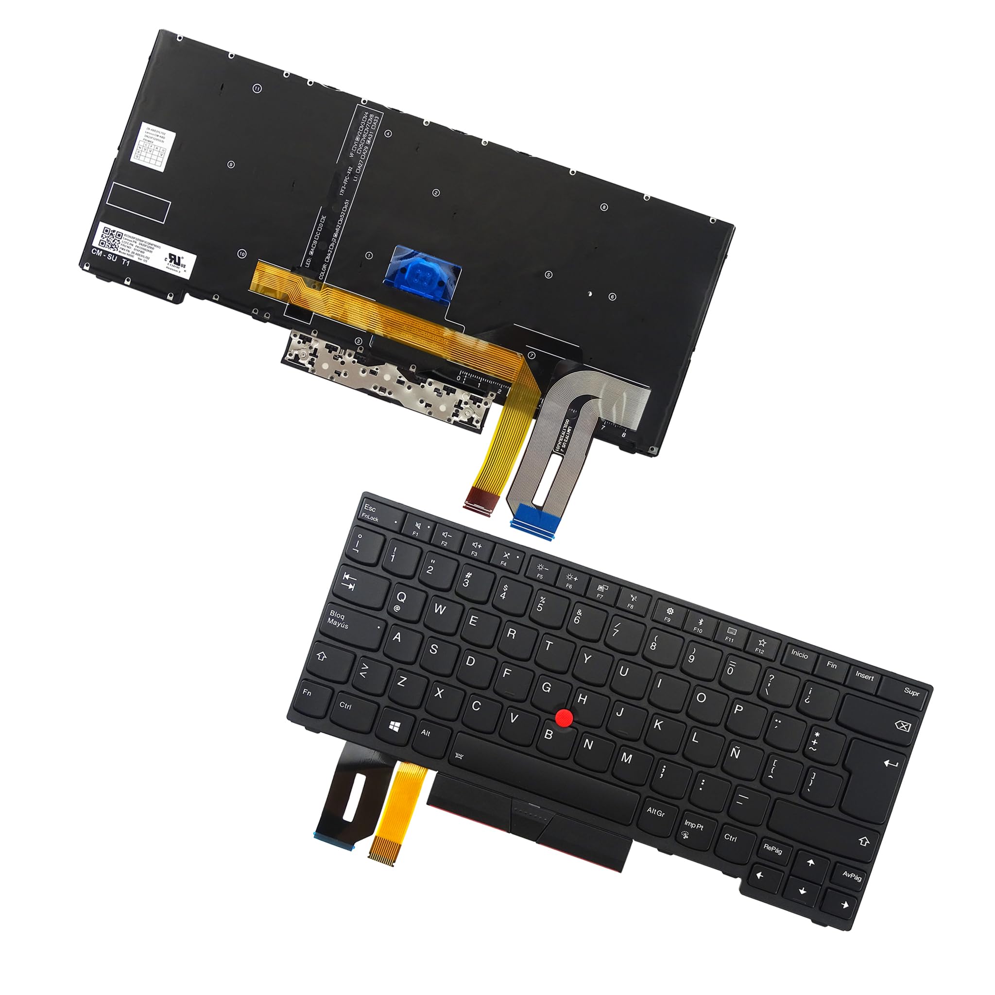 Clavier de rechange Thinkpad E490 E495 robuste avec touches rétroéclairées espagnol latino - 7