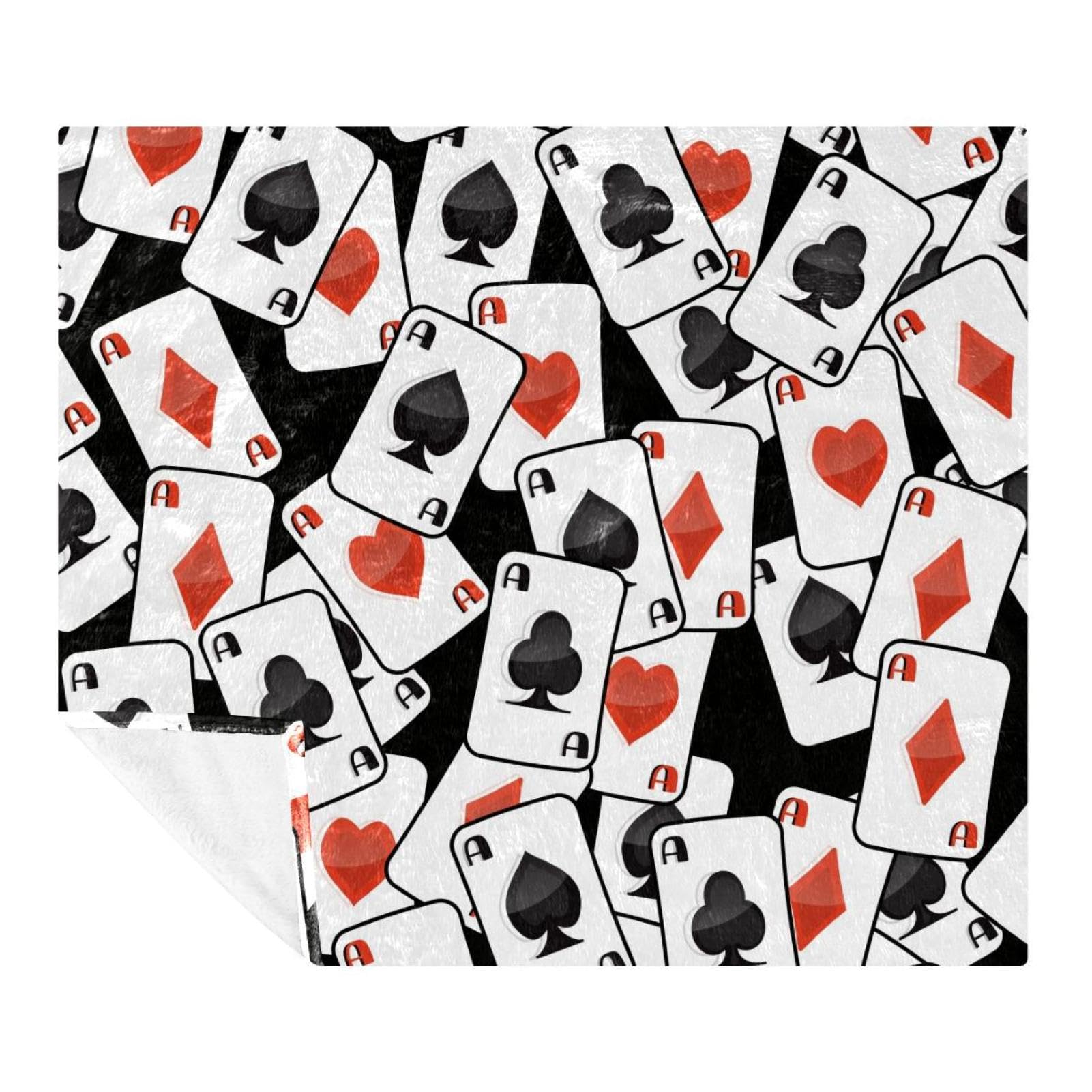 Couverture polaire microfibre Scattered Ace contre les nuits fraîches sur le lit et canapé