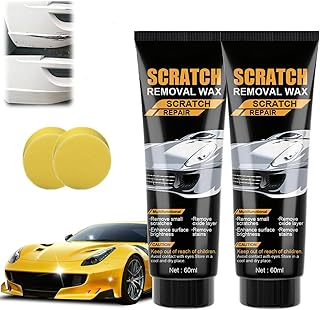2PCS Upgraded Car Scratch Removal Wax,Scratch Remover for Vehicles,Cars Scratch Repair for Vehicles Deep Scratches,Car Scratch Remover Kit with Sponge for Cars Paint Polishing & Repair