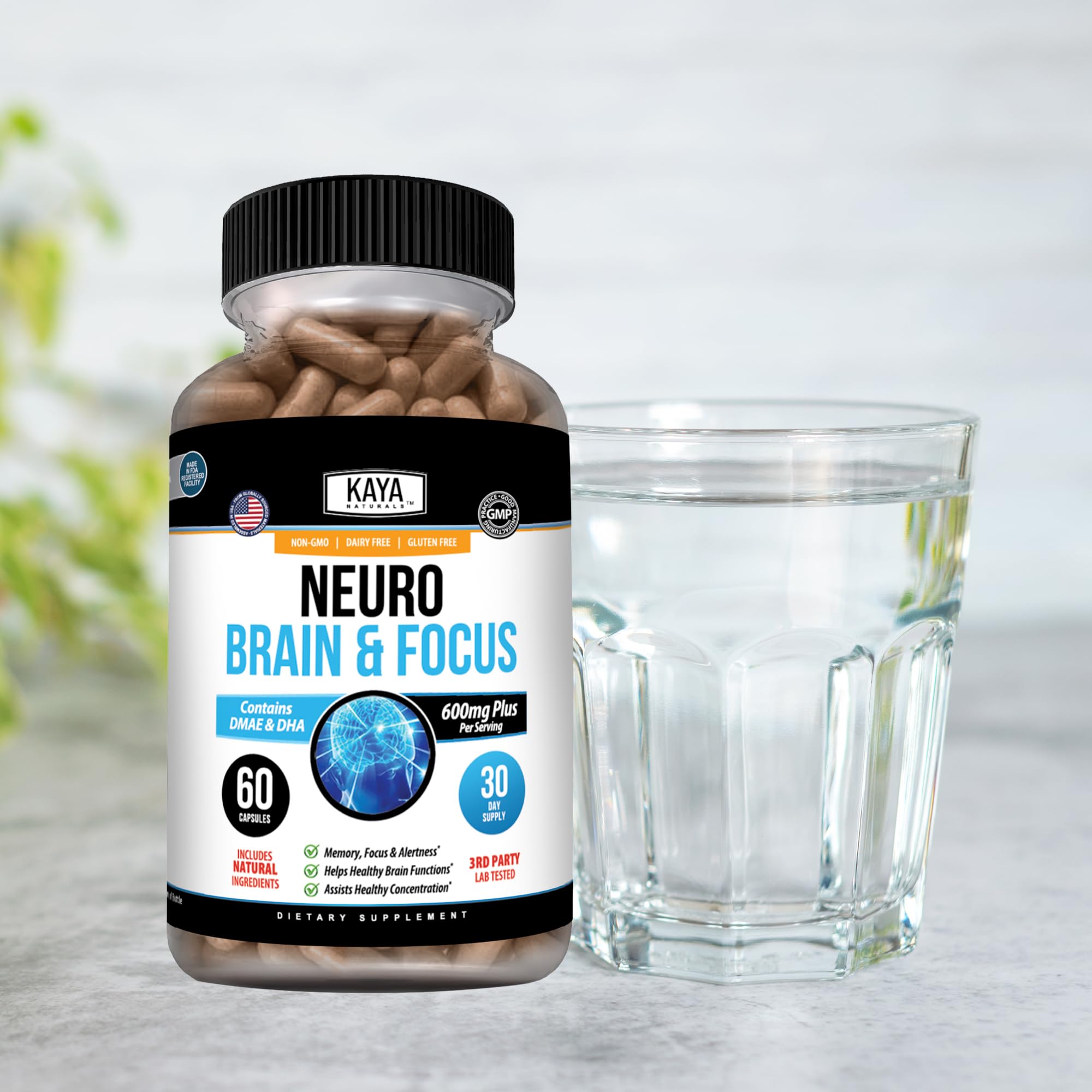 Kaya Naturals Neuro Brain Nootropic Supplement, 60 Count — Amazon image 7