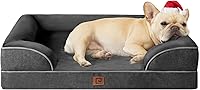 Vista 312 de EHEYCIGA - Cama ortopédica para perro grande, impermeable, de espuma viscoelástica y espuma tipo caja de huevos, bordes elevados, antideslizante