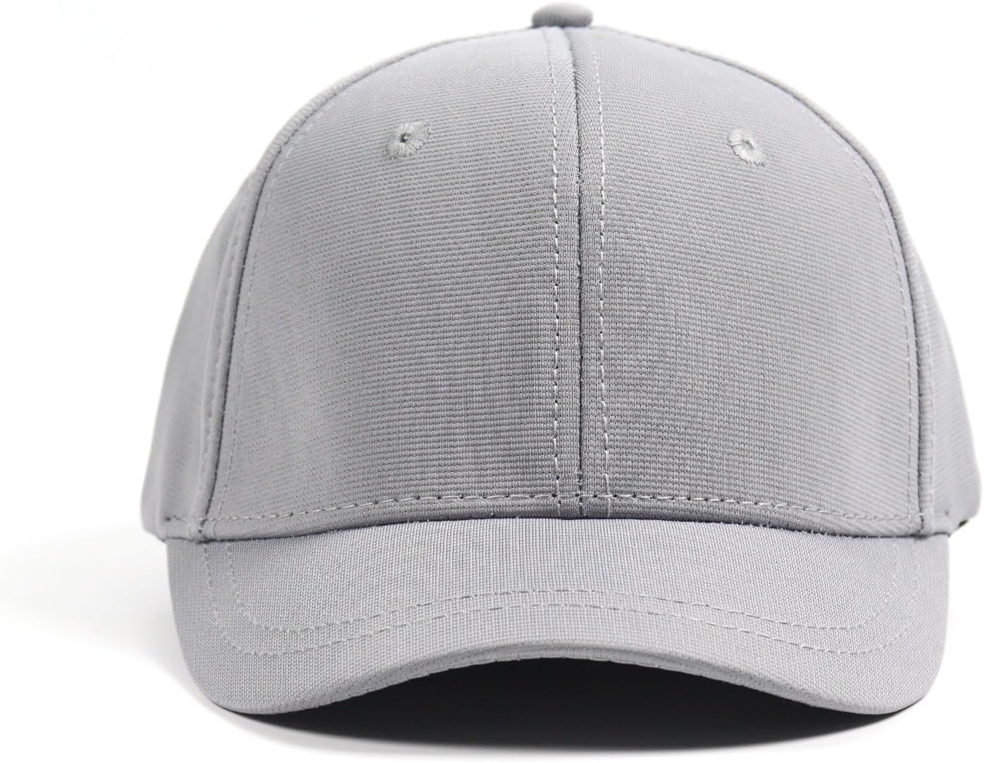 Short Brim Stretch Fitted Baseball Caps Men's Solid Structured Full Closed Cap Curved Brim Elastic Closed Back Hat K272 - Image 2