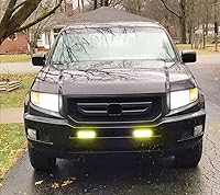 Vista 9 de iJDMTOY Barra de luz diurna LED de alta potencia (DRL) con lentes amarillas, ajuste universal, 7 pulgadas, 3000 K, con soportes, cableados