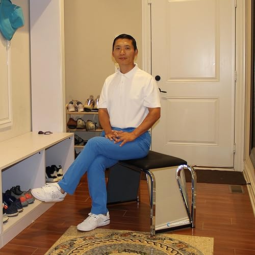 Miniatura 5 de FixtureDisplays® Banco acolchado para zapatos con espejo 15589