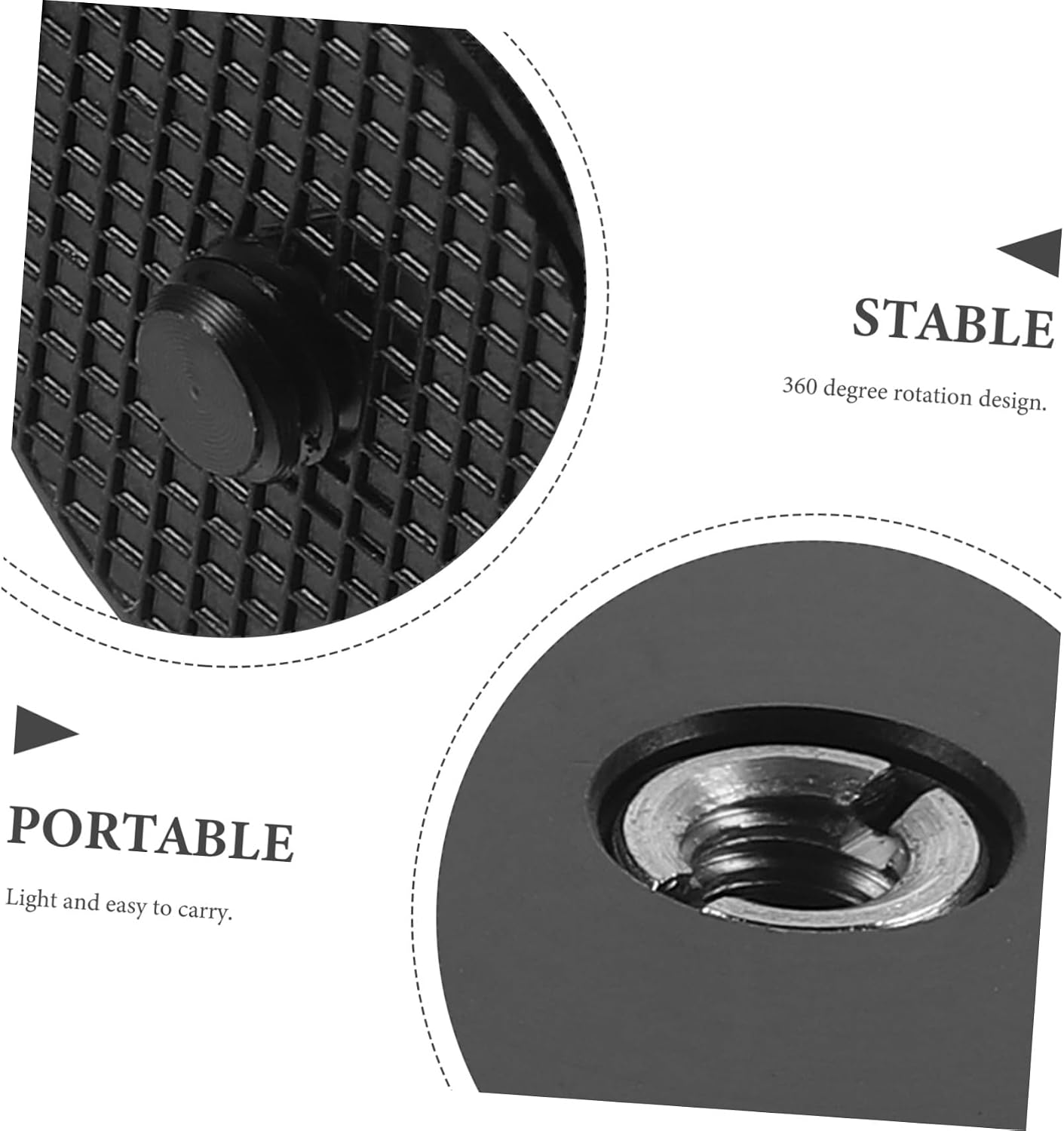 Mikinona Rotatable Ball Head Tripod Mount Adapter Stable Anti-Shake Camera Clamp for DSLR Smartphones Live Streaming Vlogging Compact Lightweight Accessory