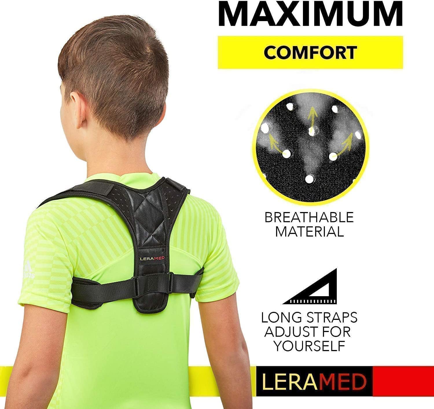 Posture Corrector for Men and Women - Adjustable Upper Back Brace for Clavicle Support and Providing Pain Relief from Neck, Back and Shoulder