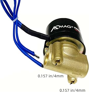 1/4 NPT Brass Electric Solenoid Valve 12V DC Normally Closed VITON (Standard USA Pipe Thread). Solid Brass, Direct Acting, Viton Gasket Solenoid Valve by AOMAG