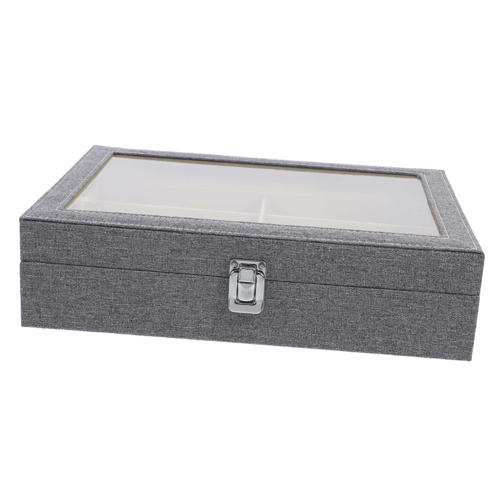 Organizador de Gafas y Lentes con Compartimentos Caja Expositora Transparente Gafas de Sol y Accesorios Almacenamiento Práctico