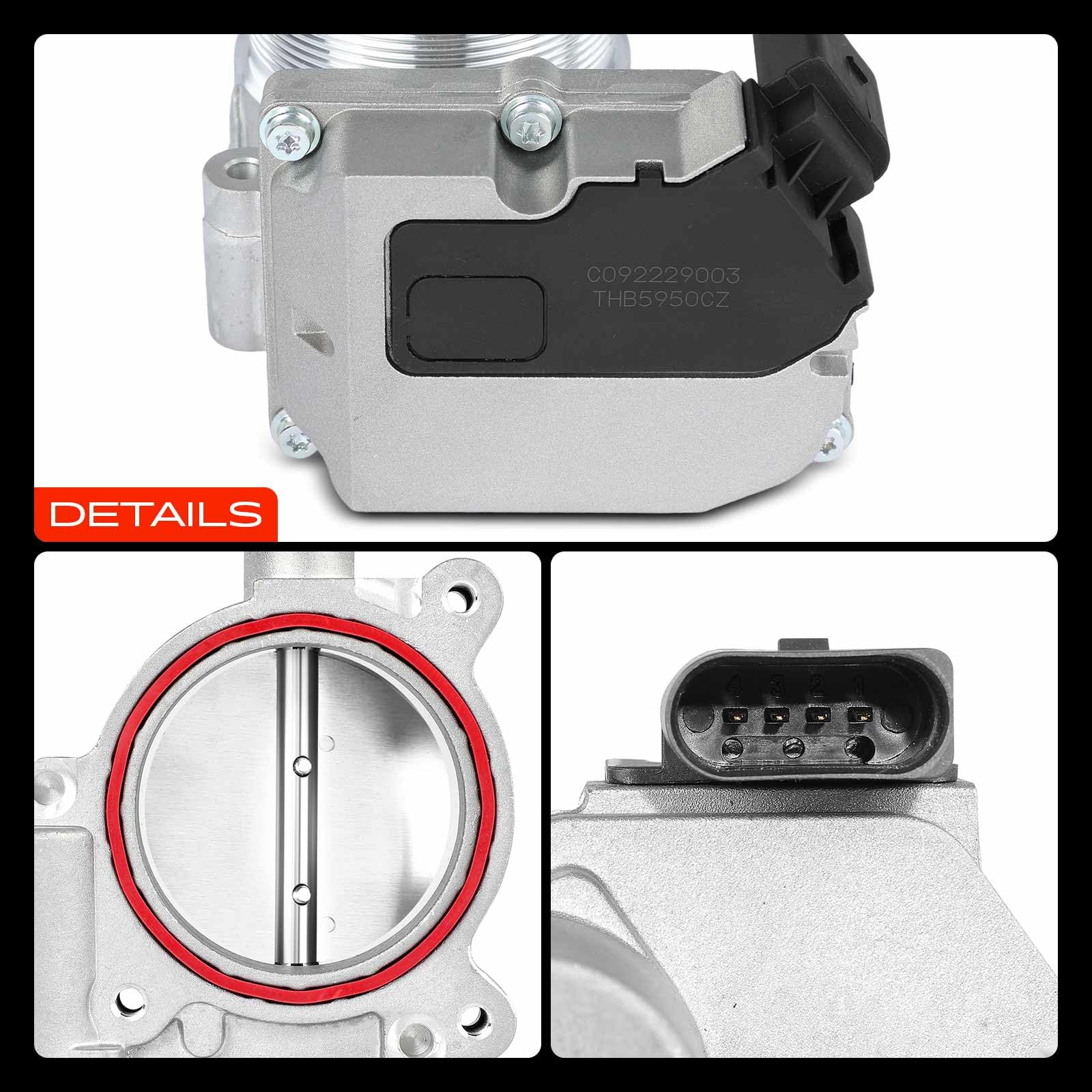 Frankberg Valvola dell'acceleratore Corpo dell'acceleratore Diesel Compatibile con A6 Avant 4F5 3.0L Q5 8RB 3.0L A6 Avant 4F5 2.7L A4 Avant 8K5 3.0L A4 Avant 8K5 2.7L Replace# 4E0145950C