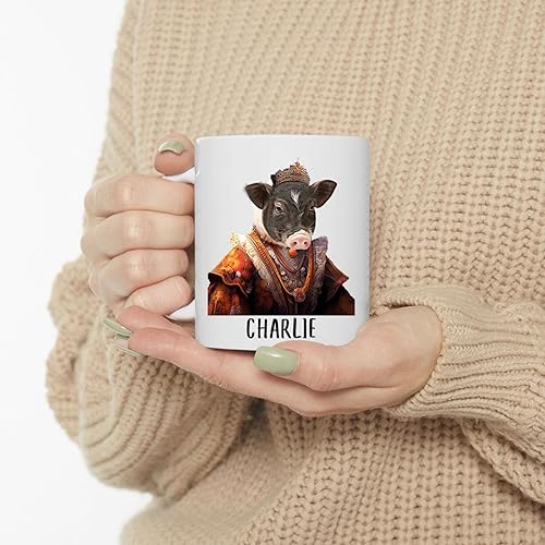 Miniatura 3 de Lovesout Renaissance Saddle - Taza de café con nombre personalizado, taza de cerámica blanca, 11 onzas, regalos para dueños de mascotas