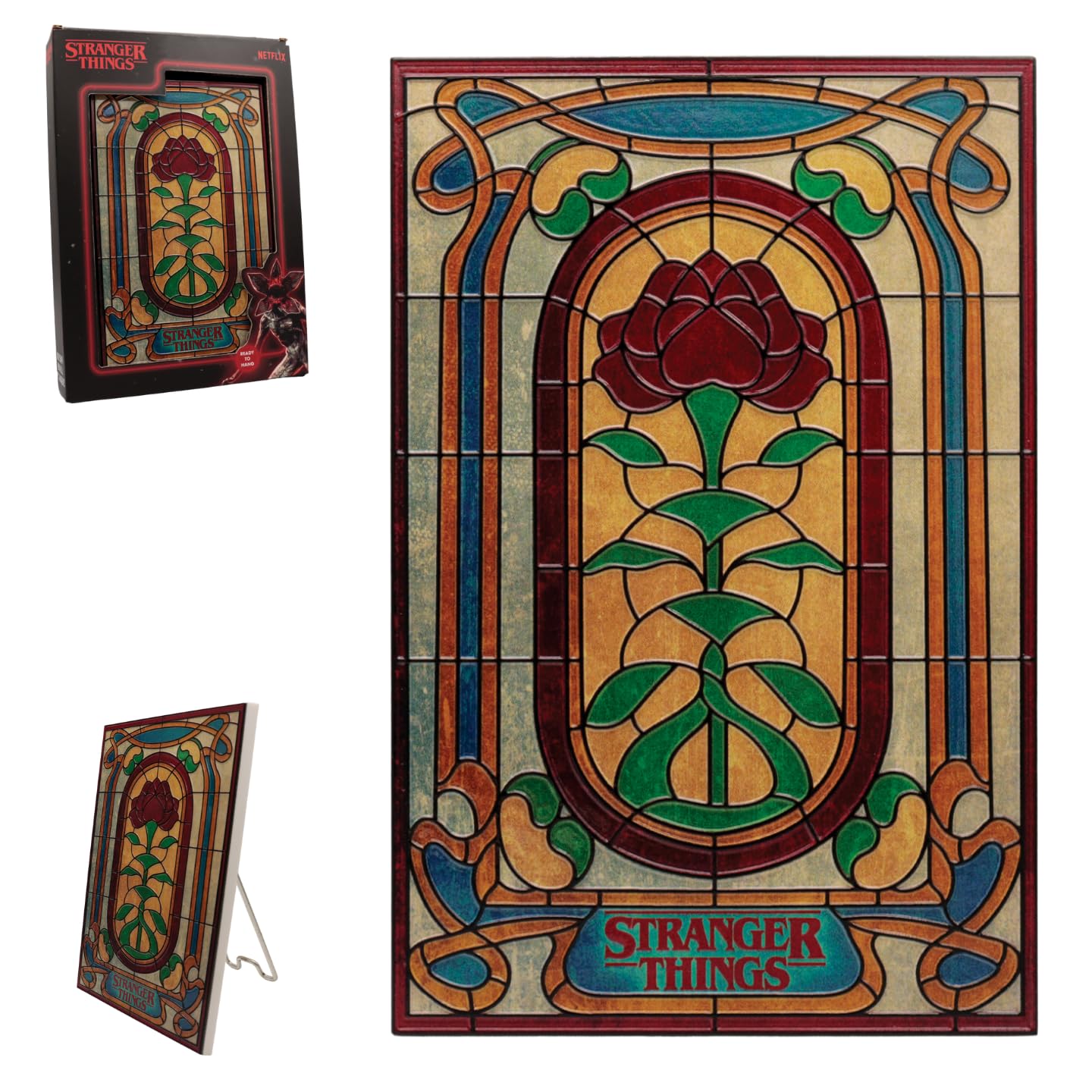 Stranger Things Creel House Stained Glass Resin Plaque – Officially Licensed Wall & Desk Display
