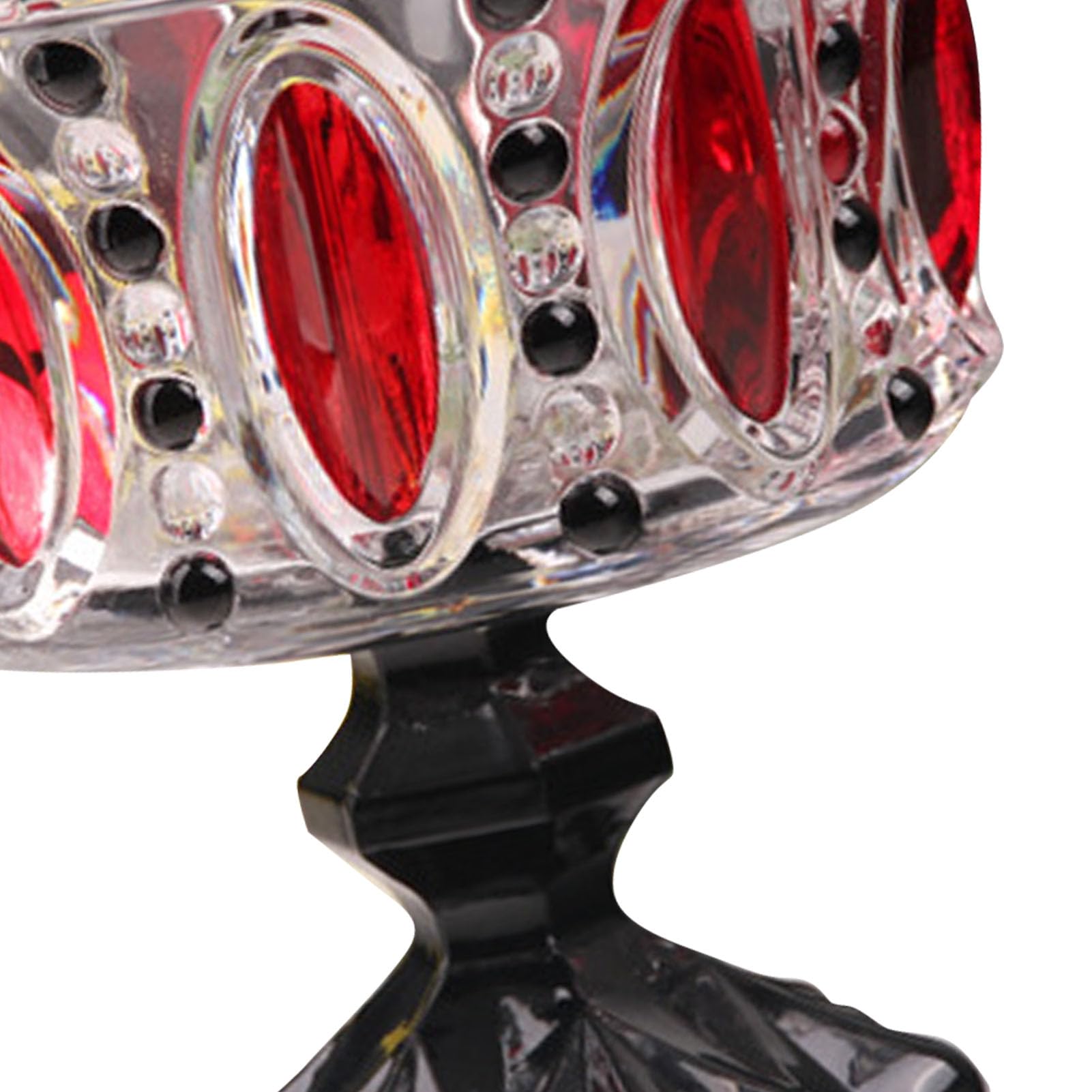 Ausla Eisbecher mit Fuß, Transparente Glas-Dessertschale mit 3D-geprägtem Geschnitztem Design, 7,01 X 4,25 X 7,09 Zoll, für Eisbecher, Süßigkeiten, Snacks, Schmuckpräsentation bei Partys zu Hause
