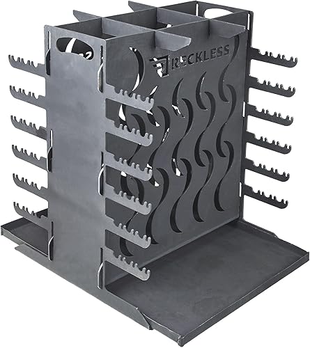 CKG Mangal Vertical Independiente Área de Trabajo Barbacoa Parrilla Portátil - Plegable Acero Picnic Camping Exterior Mueble Brasero - Doble Cara 12