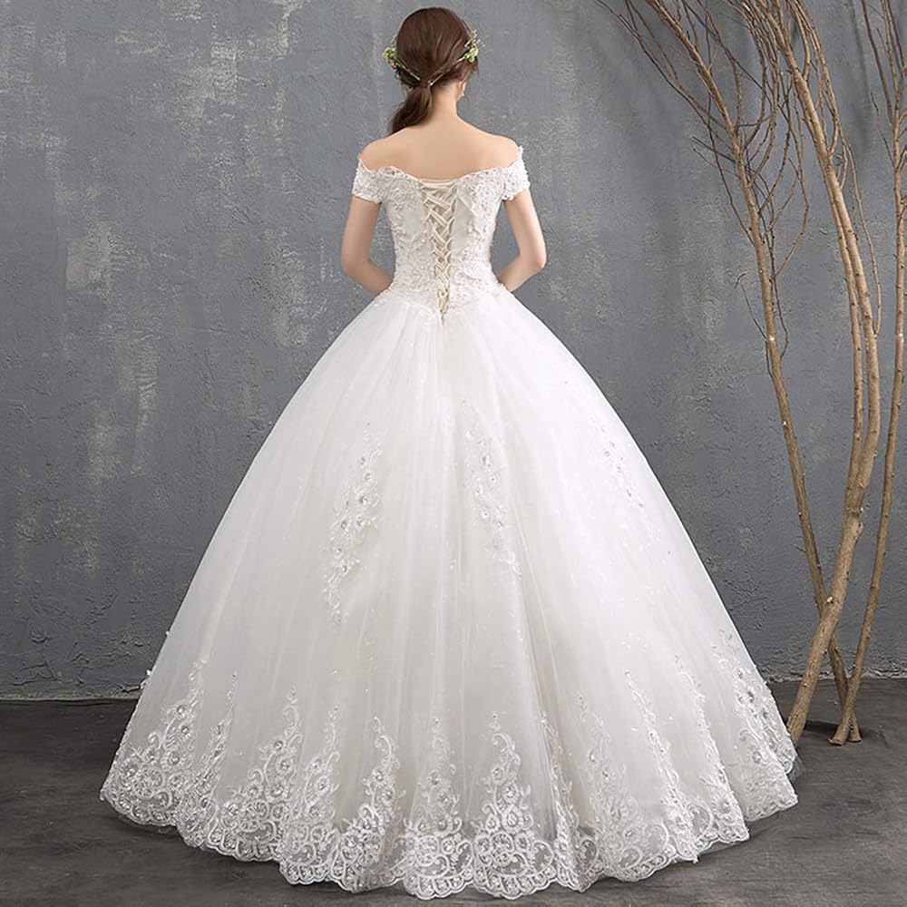 strapless open back dress WD568 Lace V Back Princess Ball Gown Wedding Dress Champagne/ Ivory Br –  Siaoryne