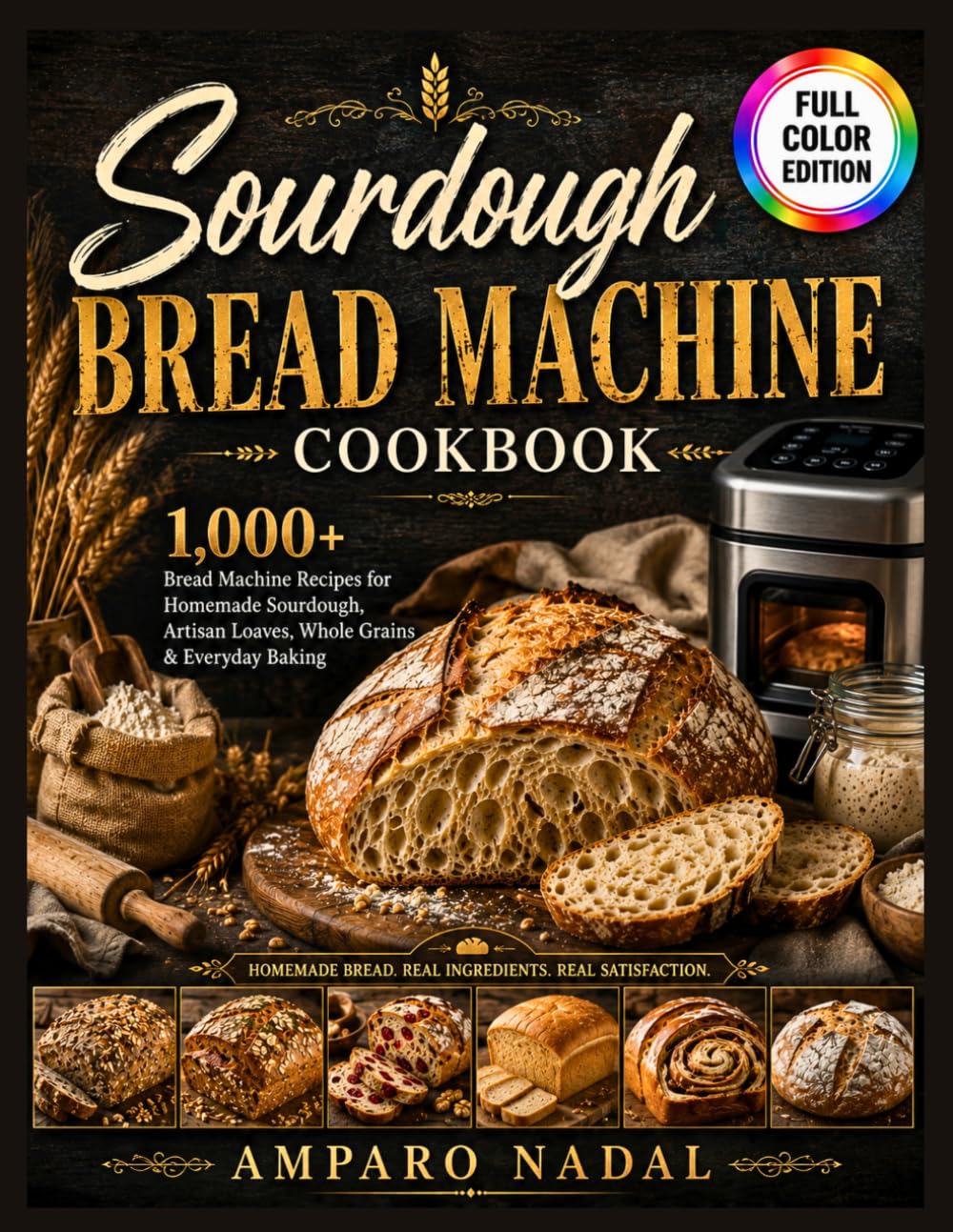 Sourdough Bread Machine Cookbook: 1,000+ days Bread Machine Recipes for Homemade Sourdough, Artisan Loaves, Whole Grains, and Everyday Baking