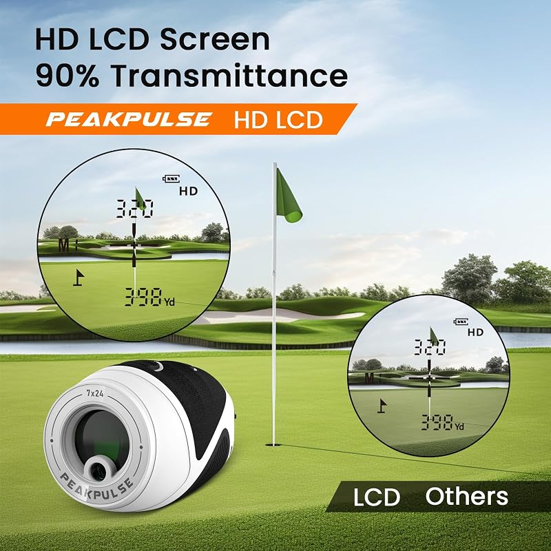 PEAKPULSE Golf Range Finder 7X Mini Pocket – Rechargeable battery design