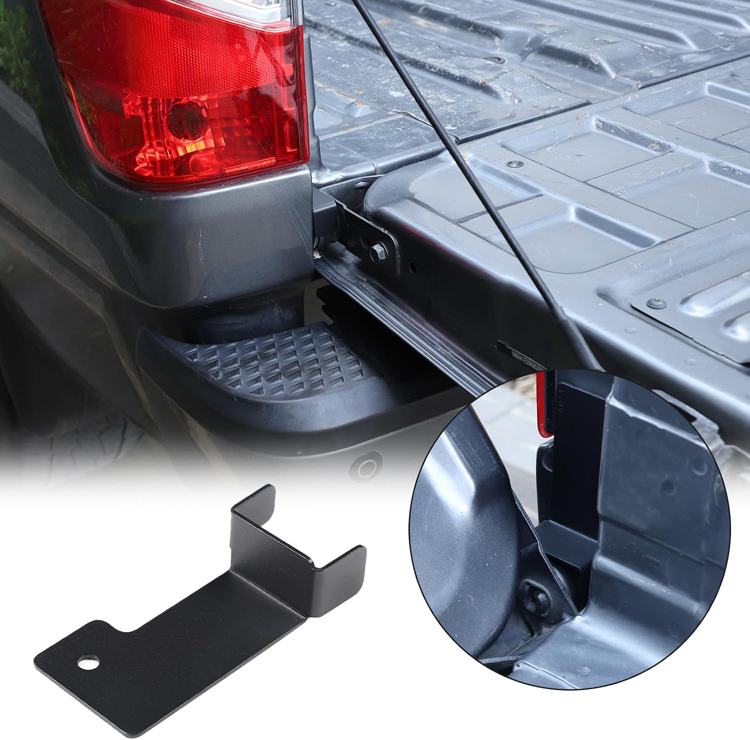 Tailgate Anti-Theft Lock Compatible with Nissan Titan 2016–2023 Tailgate Lock Anti-Theft Protector，Truck Bed Security Hinge Bracket Accessories