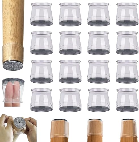 Protectores de patas de silla de 1.4 a 2.4 pulgadas para suelos de madera dura, fundas redondas y cuadradas de silicona para patas de silla para
