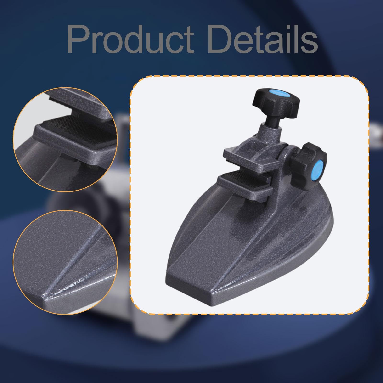 Supporto Regolabile in Ghisa Antiscivolo Base Stabile Compatibile con Strumenti di Misurazione Adatto per Officina Meccanica Riparazione Pr, Lunghezza 16.2 Cm