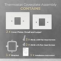 Vista 2 de ANTOBLE THP2400A1027W - Placa trasera de placa de pared para termostato, color blanco, compatible con termostato Honeywell