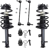 Vista 263 de Detroit Axle - Kit de puntales delanteros para Ford 2000-2004 Focus 2 puntales con muelle helicoidal 2 brazos de control inferiores con rótulas 2001