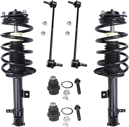 Miniatura 263 de Detroit Axle - Kit de puntales delanteros de 6 piezas para Chevrolet Aveo Aveo5 Pontiac G3 Wave, barra estabilizadora, varillas de acoplamiento