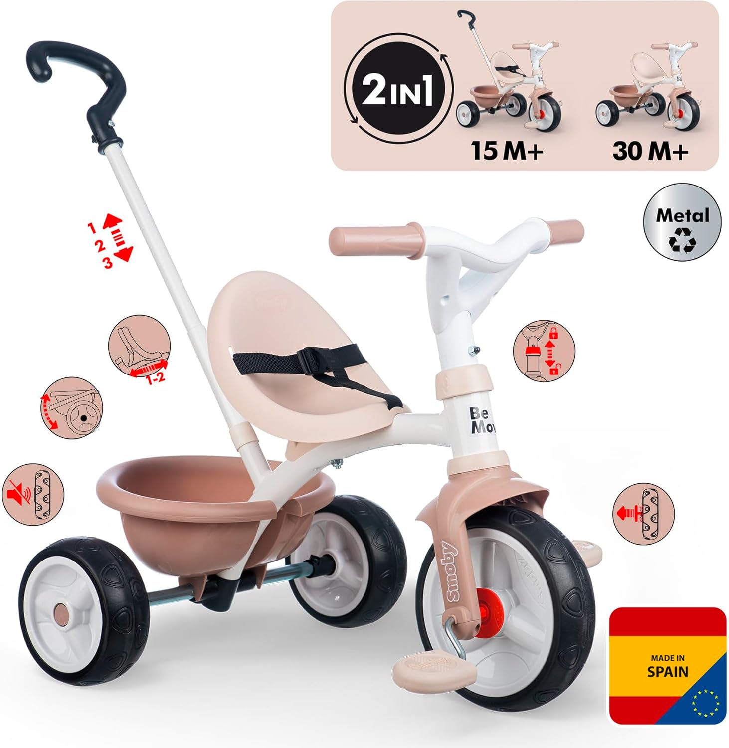 Smoby Be Move Tricycle Beige