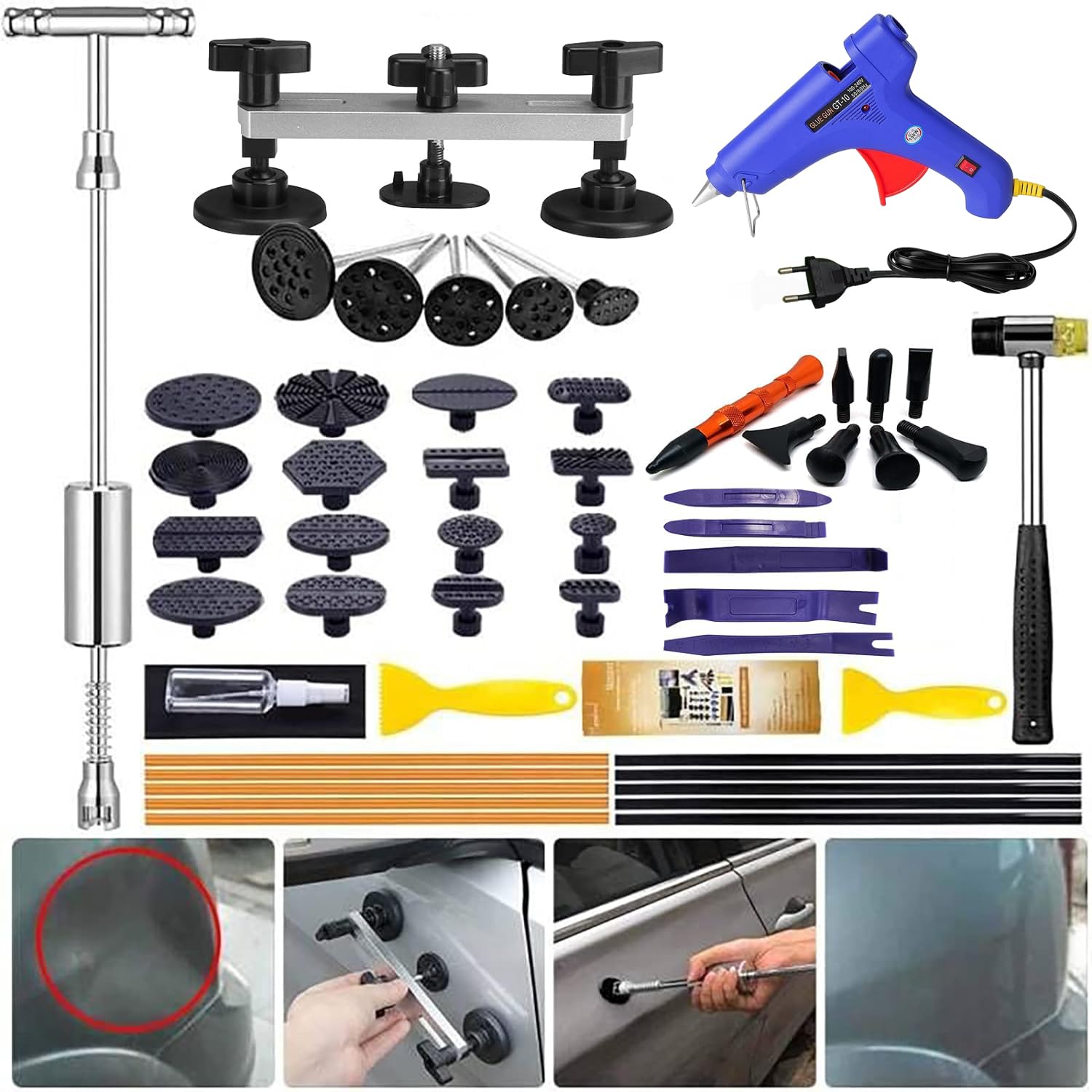 Manelord Tirabolli per Carrozzeria,Ventosa Carrozzeria Car per Kit Riparazione di Danni alla Grandine e Rimozione di Ammaccature di Levabolli