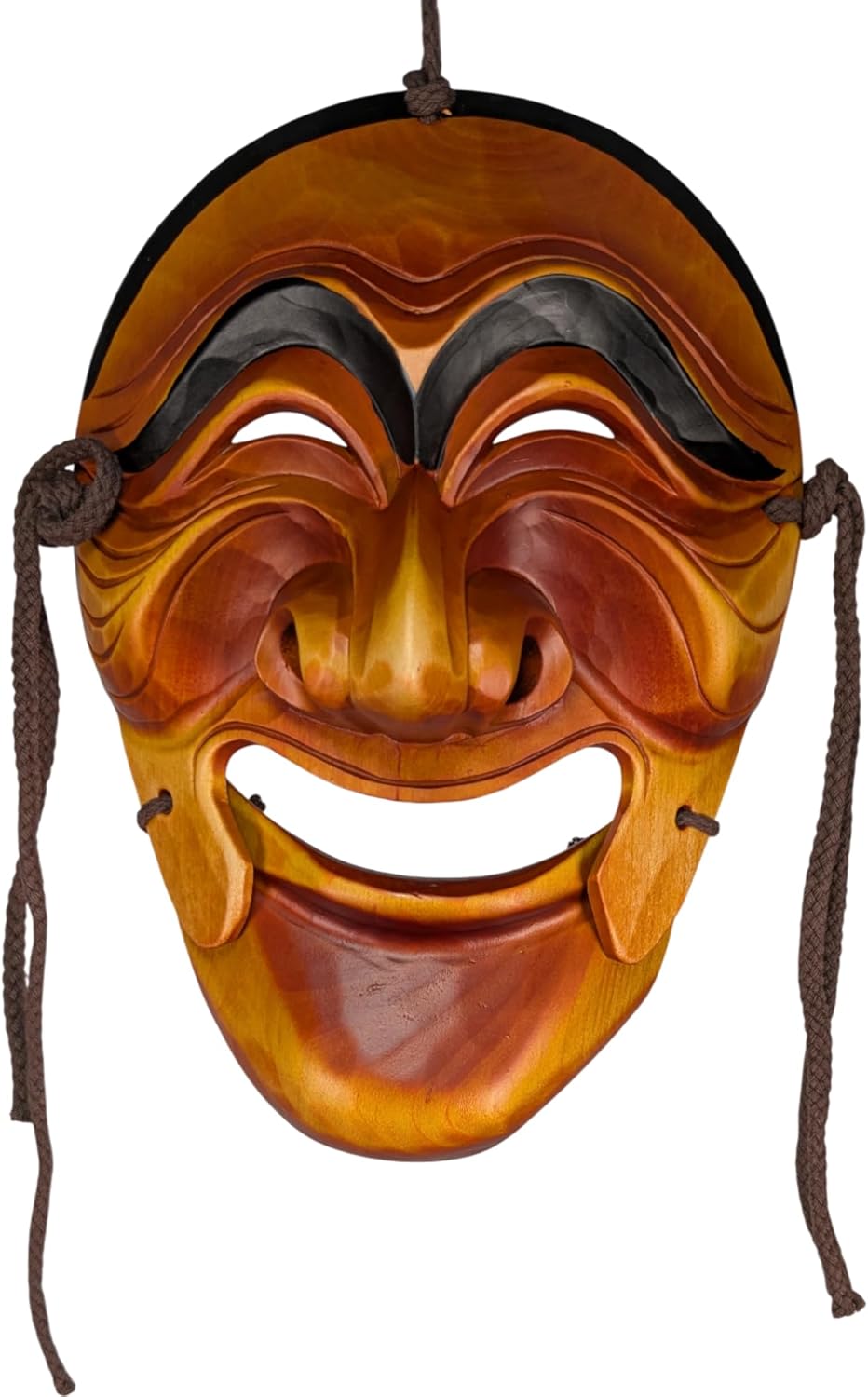 Terrapin Trading Authentic Korean Hahoe Wooden Mask | Gaksi (The Bride) | Hand-Carved Alder Wood | Museum Stamped | National Treasure No. 121 Collectible