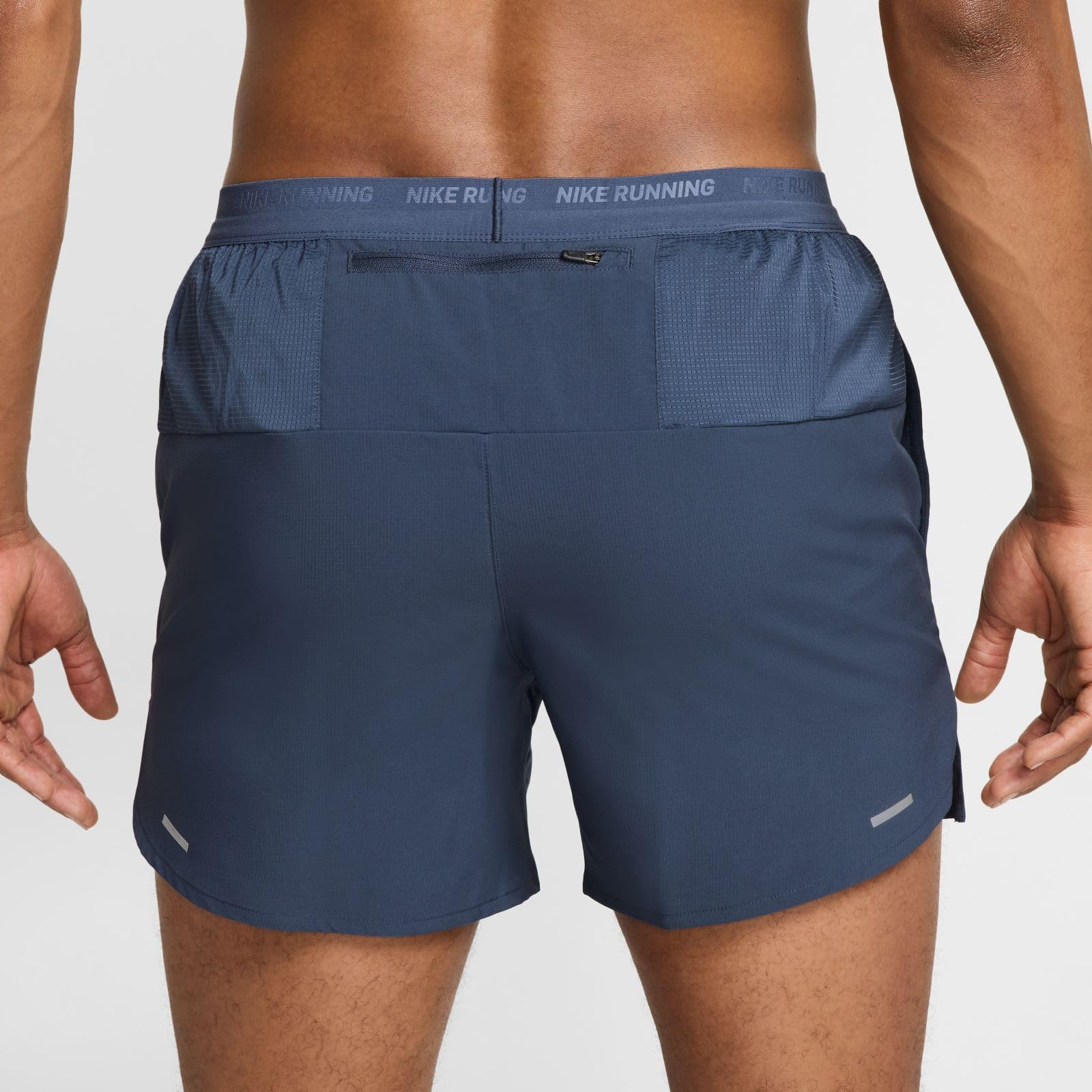 NIKE Stride Pantalón Corto De Running Dri-Fit De 13 Cm con Malla Interior - Hombre, Thunder Blue/Black/Reflective Silv, DM4755-437, 2XL