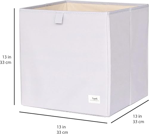 Miniatura 7 de 3 Sprouts Cubo de almacenamiento de tela reciclada, organizador plegable de 13 pulgadas para sistemas de estanterías de cubos, cubos para niños,