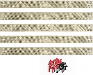 5 Pack 24" x 2" (600mm x 50mm) Non-Slip Decking Strips | Hard Wearing Polypropylene with Fixings | Outdoor Safety for Decks, Steps & Ramps | 10+ Year Lifespan (Beige)