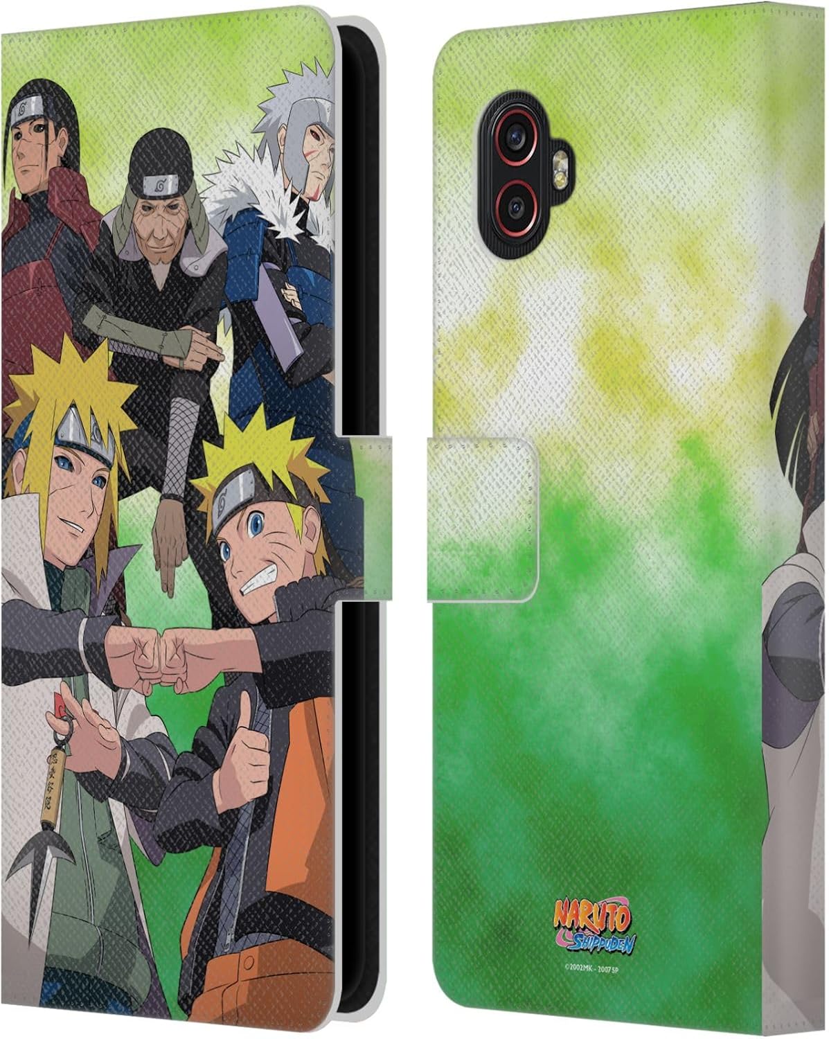 Head Case Designs Officially Licensed Naruto Shippuden Hokage Group Key Art Leather Wallet Case Compatible with Samsung Galaxy Xcover6 Pro/Pro2