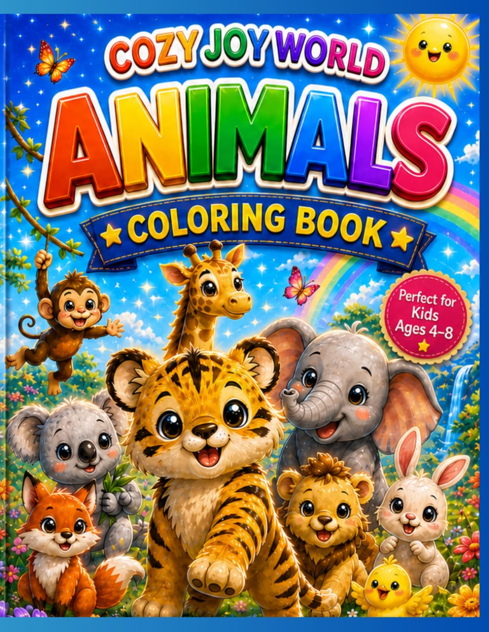 Cozy Joy World: Animals Coloring Book