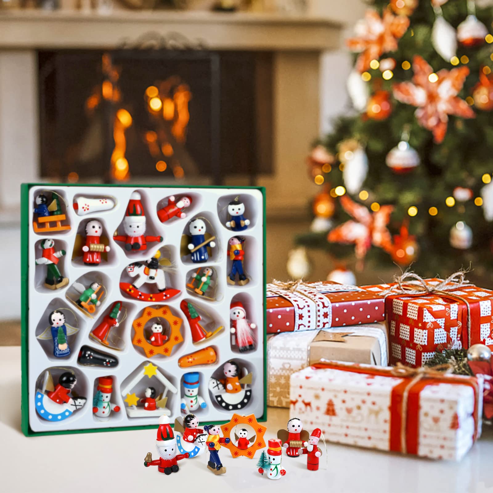 Amazon | NALER クリスマスオーナメント 木製 北欧風 ナチュラル